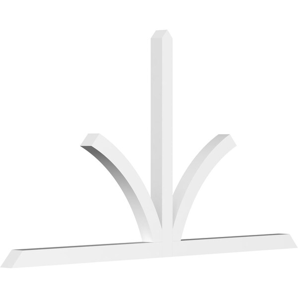 Ekena Millwork Richland Architectural Grade PVC Gable Bracket, 108"W x 58 1/2"H x 4"D x 4"F, 13/12 Pitch GBP108X59X0404RIC00 - main